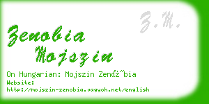 zenobia mojszin business card
